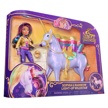 Productfoto van Unicorn Academy – Gift Set - Unicorn Wildstar Rainbow Light-Up Pop Sophia